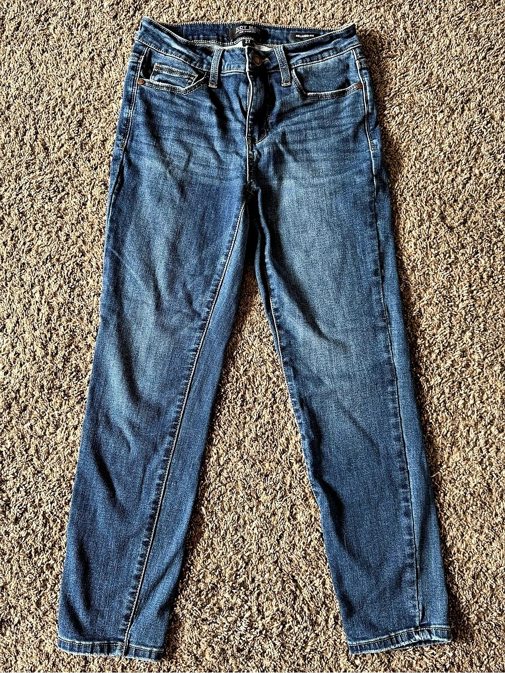 Judy Blue Relaxed Fit Straight Leg Jeans Blue Waist 27